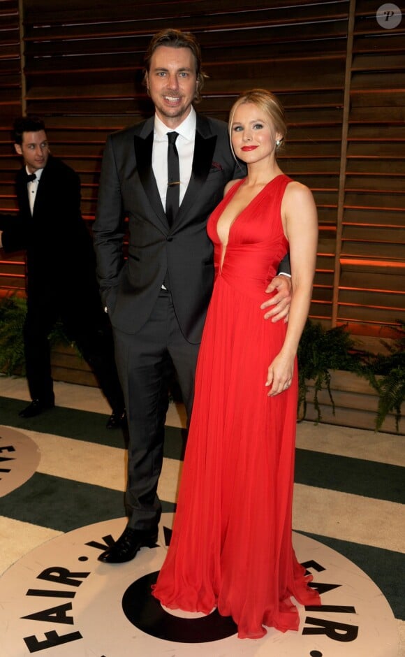 Dax Shepard et Kristen Bell - People à la soirée Vanity fair après les Oscars 2014 à West Hollywood. Le 2 mars 2014