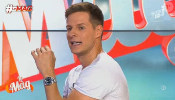 Matthieu Delirmeau lors de la dernière émission en direct du Mag de NRJ12, le 2 juillet 2015