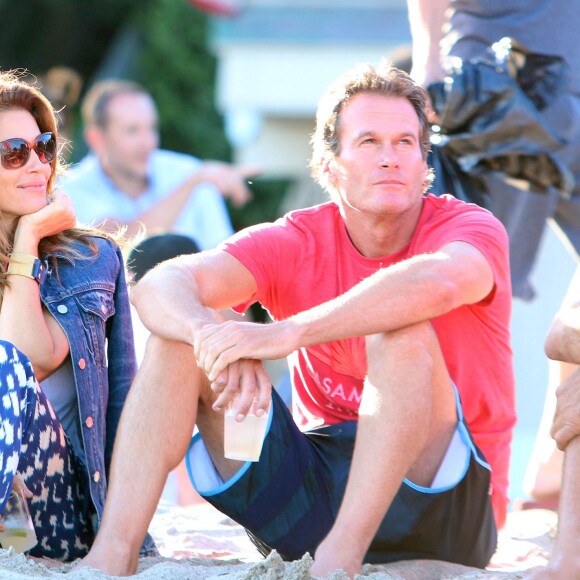 Cindy Crawford et son mari Rande Gerber - Exclusif - Les célébrités ont fêté le 4 juillet (Le Jour de l'Indépendance des Etats-Unis) chez Chris Chelio dans sa maison à Malibu, le 4 juillet 2015