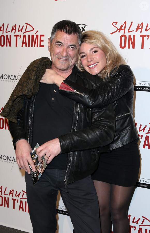 Jean-Marie Bigard et sa femme Lola Marois - Avant-première de 'Salaud on t'aime' à l'UGC Normandie sur les Champs-Elysées à Paris le 31 mars 2014.