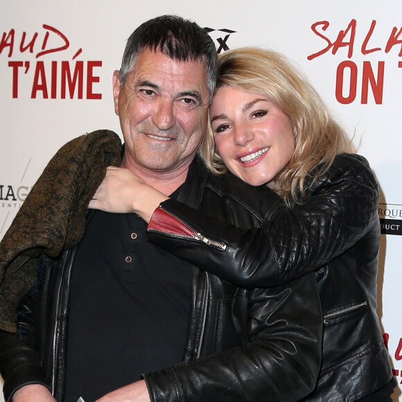 Jean-Marie Bigard et sa femme Lola Marois - Avant-première de 'Salaud on t'aime' à l'UGC Normandie sur les Champs-Elysées à Paris le 31 mars 2014.