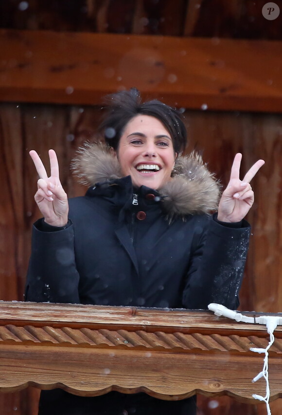 Alessandra Sublet à l'Alpe d'Huez, le 16 janvier 2015.