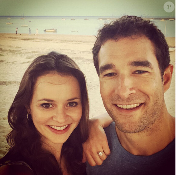 Sasha Cohen et son fiancée Tom May - photo publiée le 7 juillet 2015