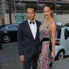 John Legend et sa femme Chrissy Teigen - Arrivée des people à la soirée "Vogue Paris Foundation Gala" au palais Galliera à Paris, le 6 juillet 2015. 