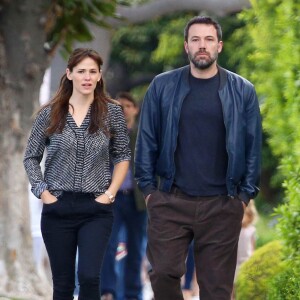 Jennifer Garner et Ben Affleck à Brentwood, Los Angeles, le 24 avril 2015.