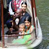 Kim Kardashian enceinte, Corey Gamble, Kourtney Kardashian et sa fille Penelope au parc d'attractions Disneyland. Anaheim, le 8 juillet 2015.
