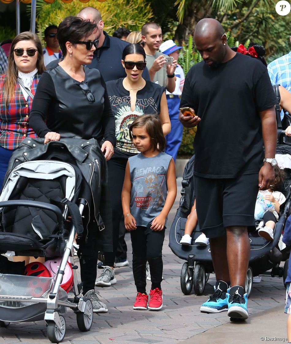 Kris Jenner, son petitfils Mason, Kim Kardashian enceinte, sa fille North et Corey Gamble
