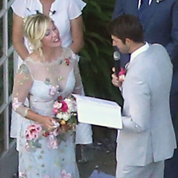 Exclusif - Mariage de Jennie Garth et David Abrams dans son ranch à Santa Ynez, le 11 juillet 2015.