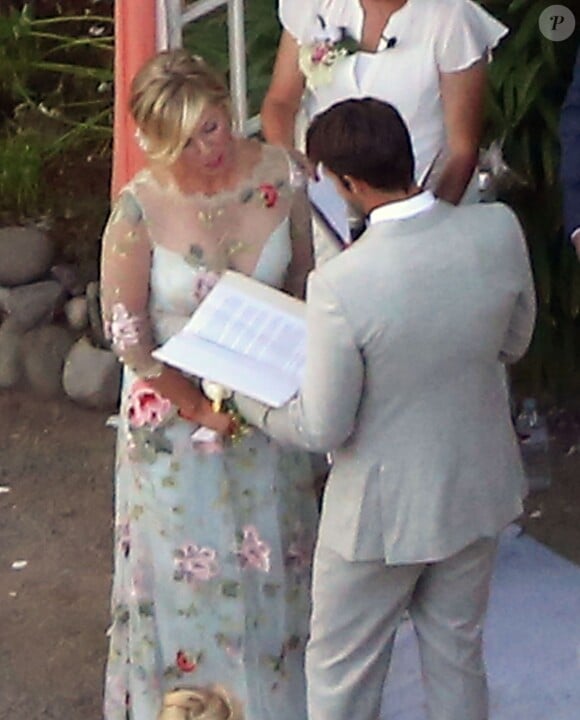 Exclusif - Mariage de Jennie Garth et David Abrams dans son ranch à Santa Ynez, le 11 juillet 2015.