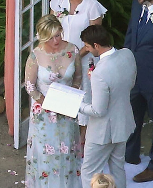 Exclusif - Mariage de Jennie Garth et David Abrams dans son ranch à Santa Ynez, le 11 juillet 2015.