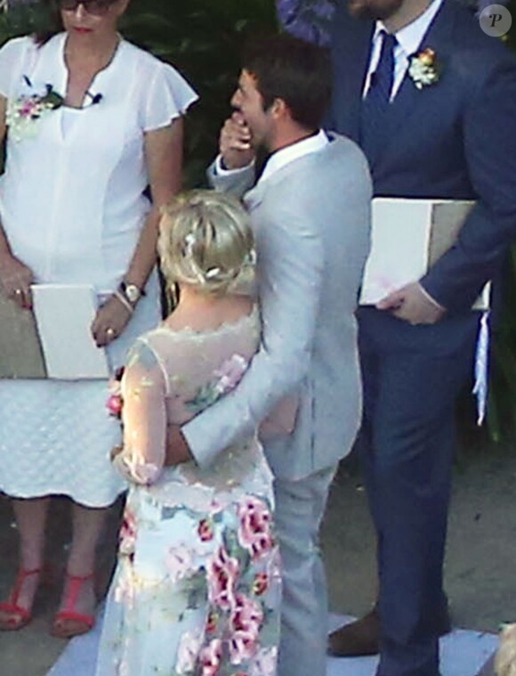 Exclusif - Mariage de Jennie Garth et David Abrams dans son ranch à Santa Ynez, le 11 juillet 2015.