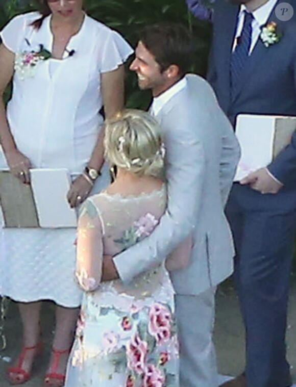 Exclusif - Mariage de Jennie Garth et David Abrams dans son ranch à Santa Ynez, le 11 juillet 2015.
