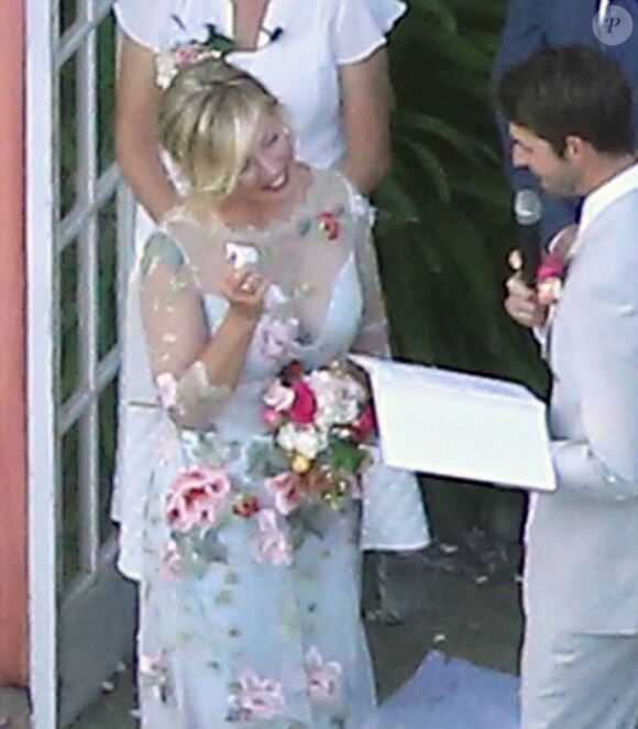 Exclusif - Mariage de Jennie Garth et David Abrams dans son ranch à Santa Ynez, le 11 juillet 2015.