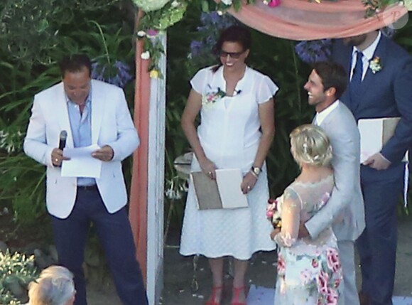 Exclusif - Mariage de Jennie Garth et David Abrams dans son ranch à Santa Ynez, le 11 juillet 2015.