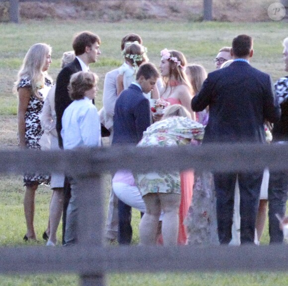 Exclusif - Fiona, Lola et Luca Facinelli - Mariage de Jennie Garth et David Abrams dans son ranch à Santa Ynez, le 11 juillet 2015.