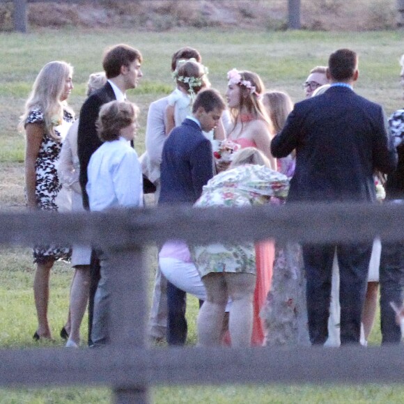 Exclusif - Fiona, Lola et Luca Facinelli - Mariage de Jennie Garth et David Abrams dans son ranch à Santa Ynez, le 11 juillet 2015.