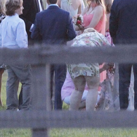 Exclusif - Fiona, Lola et Luca Facinelli - Mariage de Jennie Garth et David Abrams dans son ranch à Santa Ynez, le 11 juillet 2015.