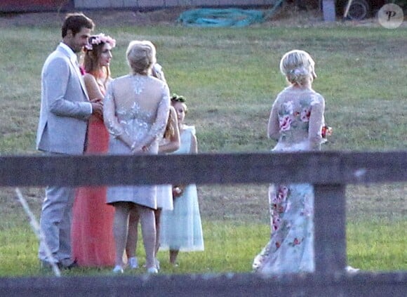 Exclusif - Fiona, Lola et Luca Facinelli - Mariage de Jennie Garth et David Abrams dans son ranch à Santa Ynez, le 11 juillet 2015.