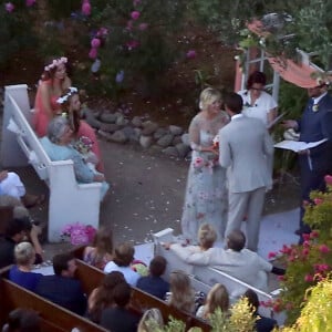 Exclusif - Mariage de Jennie Garth et David Abrams dans son ranch à Santa Ynez, le 11 juillet 2015.