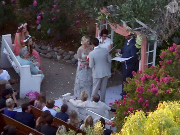 Exclusif - Mariage de Jennie Garth et David Abrams dans son ranch à Santa Ynez, le 11 juillet 2015.