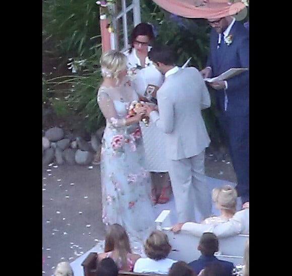 Exclusif - Mariage de Jennie Garth et David Abrams dans son ranch à Santa Ynez, le 11 juillet 2015.