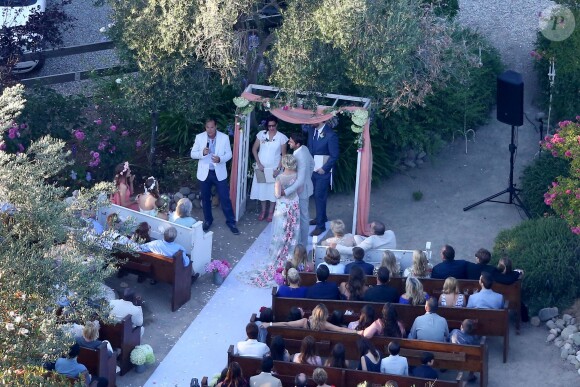 Exclusif - Mariage de Jennie Garth et David Abrams dans son ranch à Santa Ynez, le 11 juillet 2015.
