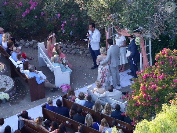 Exclusif - Mariage de Jennie Garth et David Abrams dans son ranch à Santa Ynez, le 11 juillet 2015.