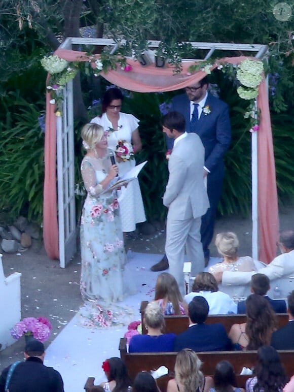 Exclusif - Mariage de Jennie Garth et David Abrams dans son ranch à Santa Ynez, le 11 juillet 2015.