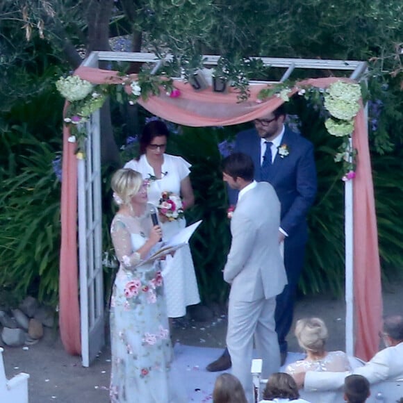 Exclusif - Mariage de Jennie Garth et David Abrams dans son ranch à Santa Ynez, le 11 juillet 2015.