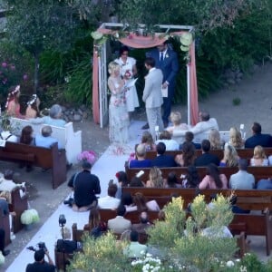 Exclusif - Mariage de Jennie Garth et David Abrams dans son ranch à Santa Ynez, le 11 juillet 2015.