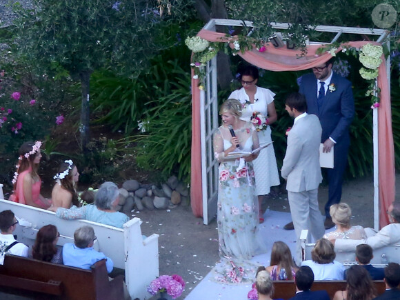 Exclusif - Mariage de Jennie Garth et David Abrams dans son ranch à Santa Ynez, le 11 juillet 2015.