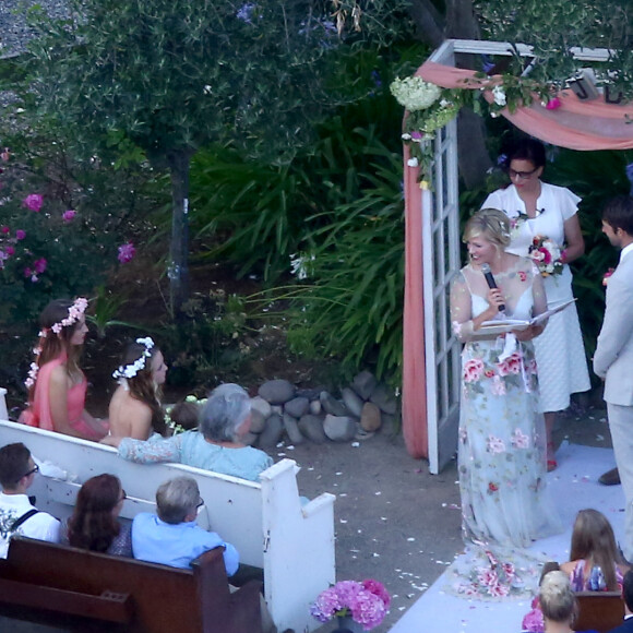 Exclusif - Mariage de Jennie Garth et David Abrams dans son ranch à Santa Ynez, le 11 juillet 2015.