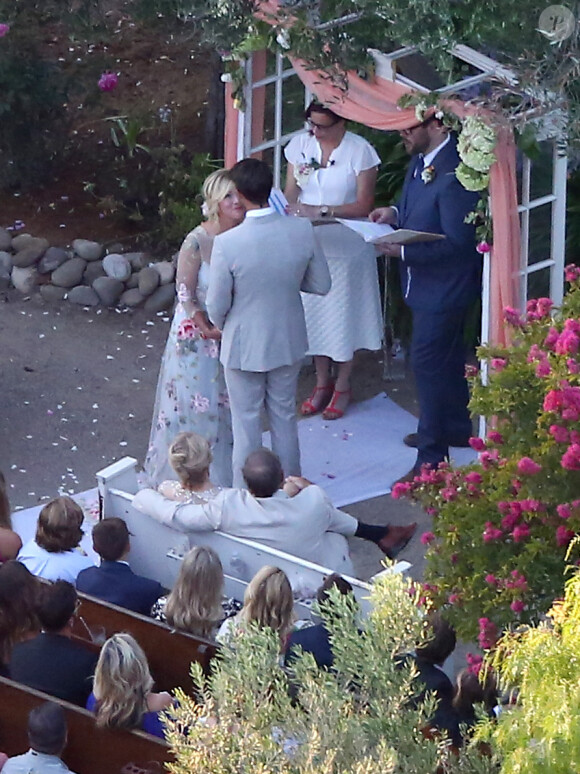 Exclusif - Mariage de Jennie Garth et David Abrams dans son ranch à Santa Ynez, le 11 juillet 2015.