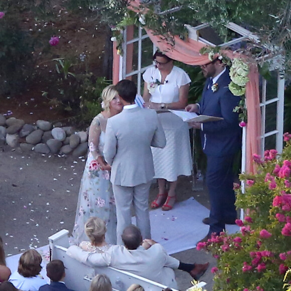 Exclusif - Mariage de Jennie Garth et David Abrams dans son ranch à Santa Ynez, le 11 juillet 2015.
