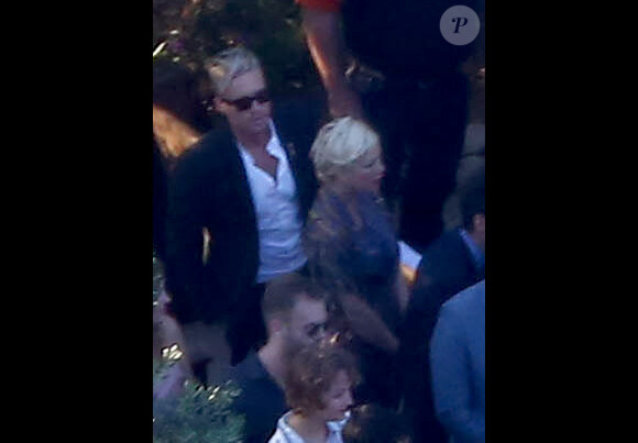 Exclusif - Tori Spelling au mariage de Jennie Garth et David Abrams dans son ranch à Santa Ynez, le 11 juillet 2015.