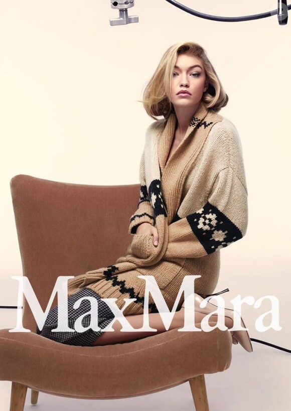 Le mannequin Gigi Hadid est la star de la campagne publicitaire automne-hiver 2015-2016 de Max Mara. Photo par Anthony Maule.