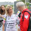 Exclusif - Sylvie Tellier - Course par équipe "étape du coeur" avec Mécénat Chirurgie Cardiaque sur le Tour de France au départ de Vannes le 12 juillet 2015. - Carnac