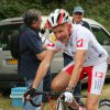 Exclusif - Patrick Poivre d'Arvor - Course par équipe "étape du coeur" avec Mécénat Chirurgie Cardiaque sur le Tour de France au départ de Vannes le 12 juillet 2015.