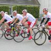 Exclusif - Jean Reveillon, Dominique Bergin - Course par équipe "étape du coeur" avec Mécénat Chirurgie Cardiaque sur le Tour de France au départ de Vannes le 12 juillet 2015.