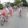 Exclusif - Magali Le Floc'h, Jean-François Pescheux - Course par équipe "étape du coeur" avec Mécénat Chirurgie Cardiaque sur le Tour de France au départ de Vannes le 12 juillet 2015.