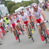 Exclusif - Sylvie Tellier, Bernard Hinault, Bernard Thévenet - Course par équipe "étape du coeur" avec Mécénat Chirurgie Cardiaque sur le Tour de France au départ de Vannes le 12 juillet 2015.