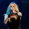 Exclusif - L'imitatrice Véronic Dicaire - Concert de Véronic Dicaire à l'Olympia à Paris. Le 18 février 2015.