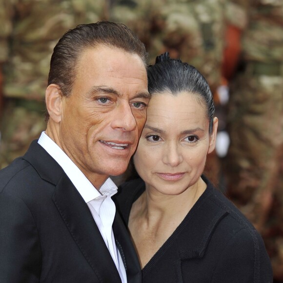 Jean-Claude Van Damme et sa femme Gladys Portugues à Londres le 13 août 2012. 