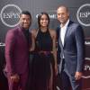 Russell Wilson, Ciara et Derek Jeter assistent aux ESPY Awards 2015 au Microsoft Theatre. Los Angeles, le 15 juillet 2015.