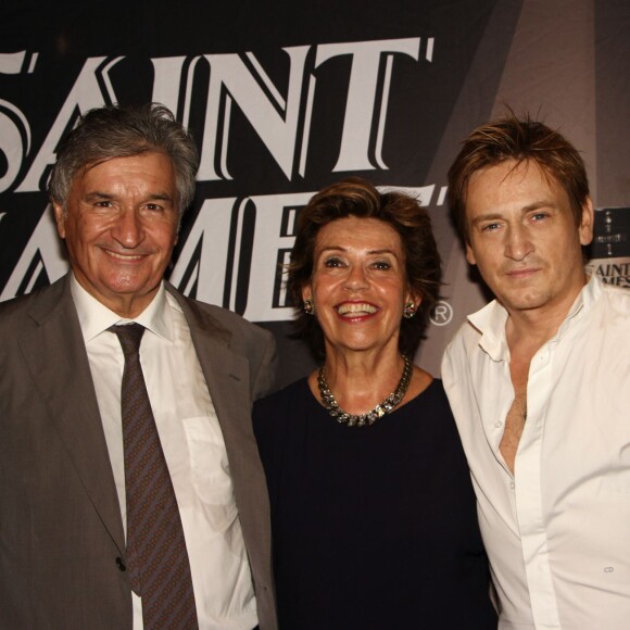 Mr et Mme Caillar en compagnie de Benoît Magimel - Soirée anniversaire des 250 ans de la marque Saint James en Martinique.