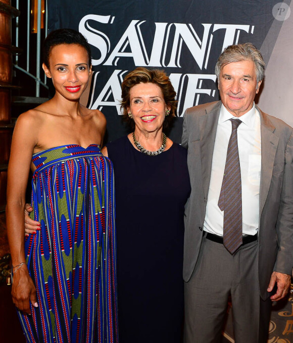 Sonia Rolland et Mr et Mme Caillar - Soirée anniversaire des 250 ans de la marque Saint James en Martinique.