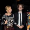 Sienna Miller et son fiancé Tom Sturridge à la soirée organisée par Kate Moss et "AnOther Magazine" pour fêter la couverture de cette dernière lors de la fashion week à Londres, le 15 septembre 2014.