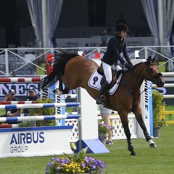 Charlotte Casiraghi au Jumping International de Chantilly dans le cadre du Longines Global Champions Tour, le 17 juillet 2015