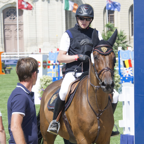 Guillaume Canet au Jumping International de Chantilly dans le cadre du Longines Global Champions Tour, le 17 juillet 2015