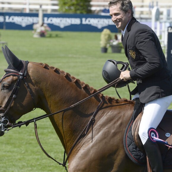 Guillaume Canet au Jumping International de Chantilly dans le cadre du Longines Global Champions Tour, le 17 juillet 2015